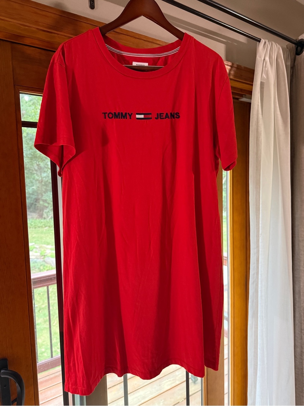 Tommy Hilfiger Red Short Sleeve Logo dress